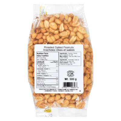 Johnvince Foods Roasted Peanuts, Salted 300 g, $1.17/100g