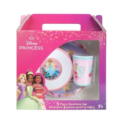 Disney Princess - Ensemble 3 mcx en Mélamine pour les repas en boite cadeau 1 ea, 19,99 $/1ch