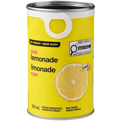 Sans Nom Concentré congelé de limonade rose 283 ml, 0,80 $/100ml