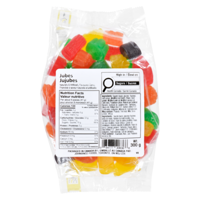 Johnvince Foods Jujubes Candy 300 g, $1.00/100g