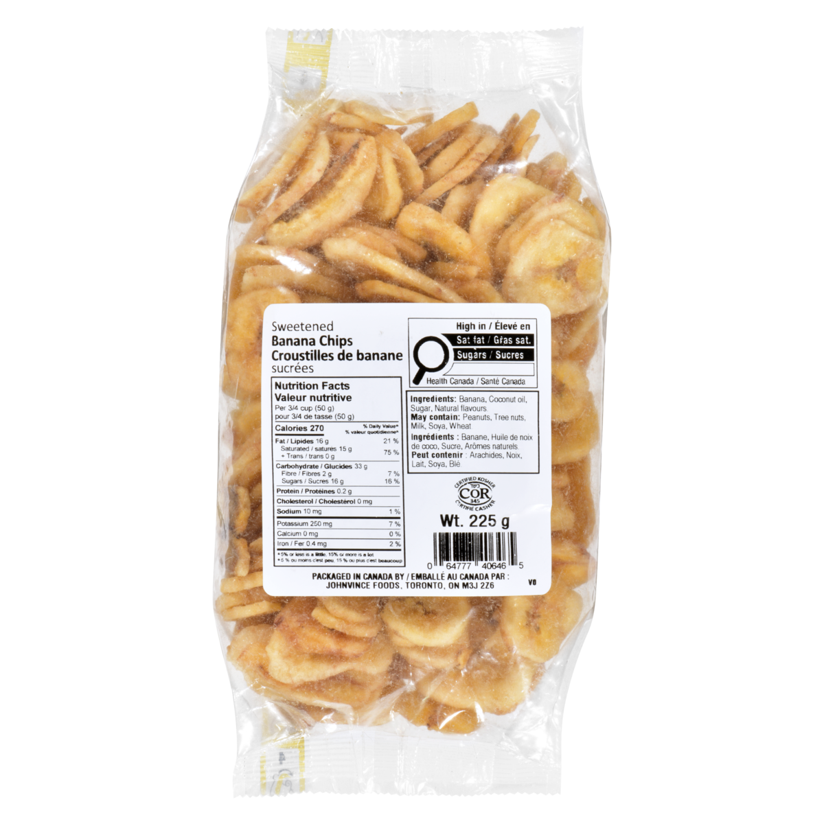 Johnvince Foods Sweetened Banana Chips