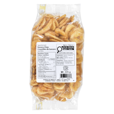 Johnvince Foods Croustilles de banane sucrées 225 g, 1,56 $/100g