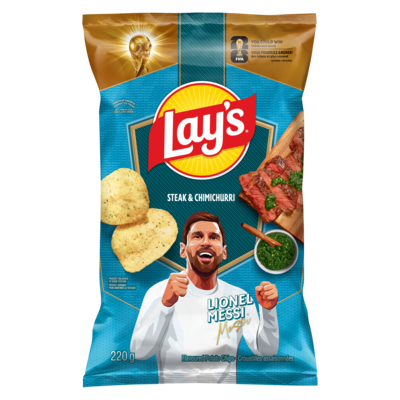 Lay’s Croustilles assaisonnées steak et chimichurri 220 g, 1,82 $/100g