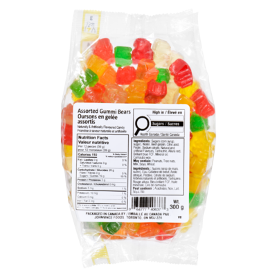 Johnvince Foods Assorted Gummi Bears 300 g, $1.00/100g