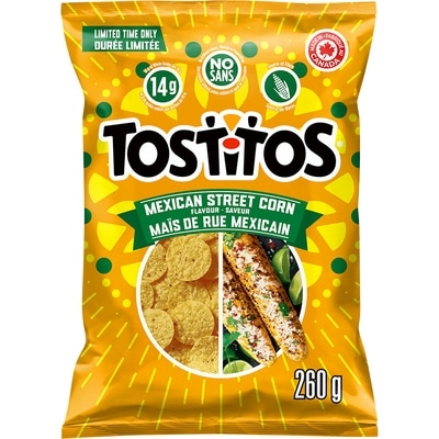 Tostitos Chips tortilla Saveur Maïs de rue mexicain 260 g, 2,11 $/100g