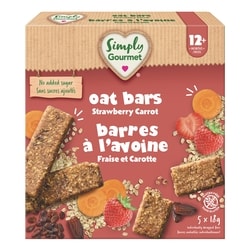 Baby Gourmet Simply Gourmet Toddlers Snack Oat Bars Strawberry Carrot 5x18.0 g, $3.89/100g