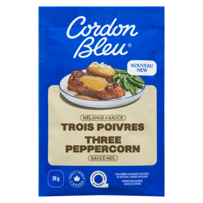 Cordon Bleu Mélange à sauce, trois poivres 26 g, 7,69 $/100g