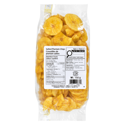 Johnvince Foods Croustilles de plantain salées 150 g, 2,33 $/100g