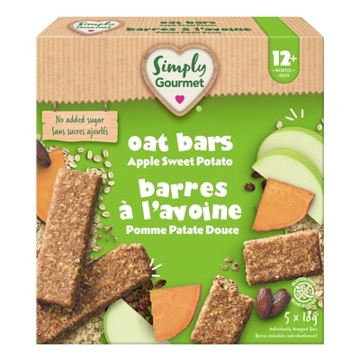 Baby Gourmet Simply Gourmet Toddler Snacks Oat Bars Apple Sweet Potato 5x18.0 g, $5.32/100g