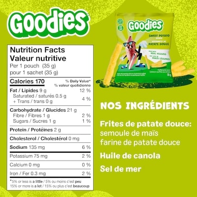 Collation pour enfants, Bâtonnets de patate douce au sel de mer, collation croustillante de grains soufflés sans gluten pour la boîte à lunch
