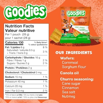 Kids Snack Cinna-Toast Wafers, Gluten Free Puffed Grain Snack for School Lunchboxes