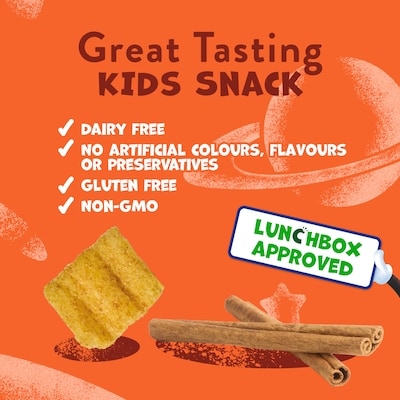 Kids Snack Cinna-Toast Wafers, Gluten Free Puffed Grain Snack for School Lunchboxes