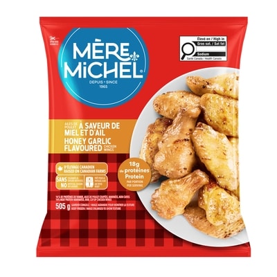 Mere Michel Frozen Chicken Wings, Honey Garlic 505 g, $1.78/100g
