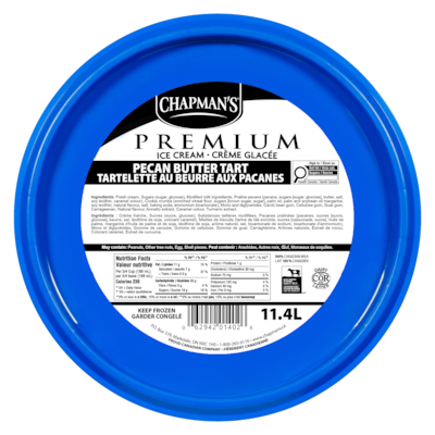 Chapman’s Crème glacée tartelette au beurre aux pacanes 11.4 l, 0,54 $/100ml