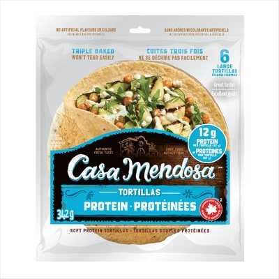 Casa Mendosa Protein TortillasTortilla Protéinées 342 g, $1.39/100g