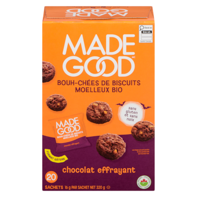 Made Good Biscuits moelleux biologiques Cookie Boo! Bites chocolat sans gluten, paquet de 20 320 g, 3,43 $/100g