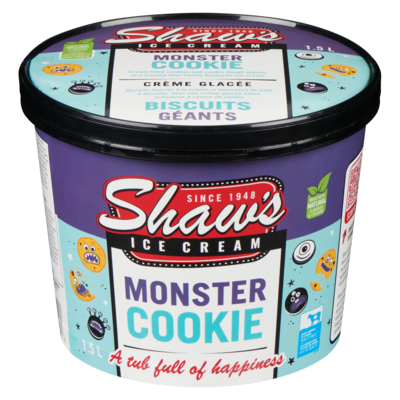 Shaw's Ice Cream Monster Cookie 1.5 l, $0.67/100ml