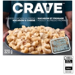 Crave Macaroni et fromage Poulet alfredo fromagé 320 g, 1,25 $/100g