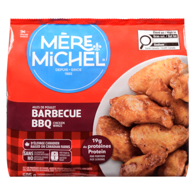 Mère Michel Ailes de poulet barbecue 505 g, 1,78 $/100g