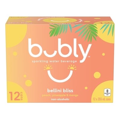 Bubly Sparkling Water Bellini bliss Sparkling Water 12x355.0 ml, $0.19/100ml