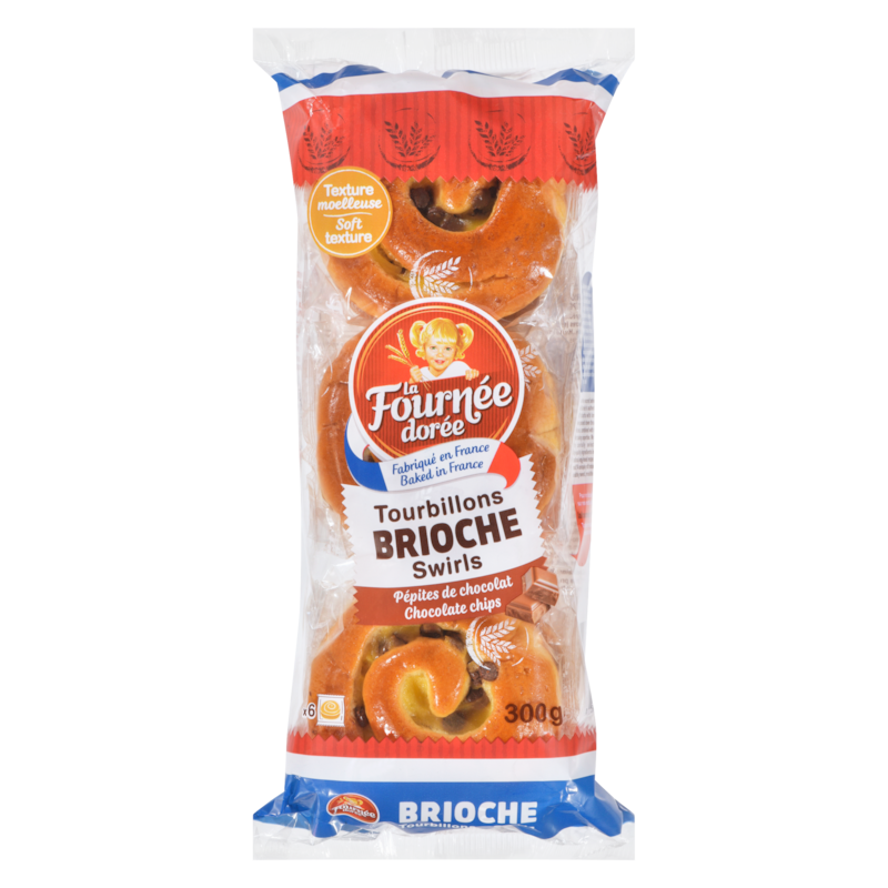 LA FOURNEE DOREE Brioche Swirls Chocolate Chips - 300 g | Maxi
