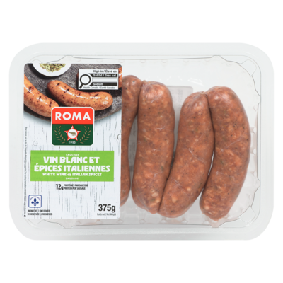 Roma White Wine & Italian Spices Sausage 375 g, $2.27/100g