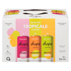 Boisson de malt alcoolisée pétillante collection tropicale cocktail boîte mixte (Pièce d’identité requise au moment du ramassage) 12x355.0 ml, 0,63 $/100ml