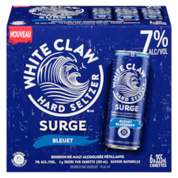 WHITE CLAW Boisson de malt alcoolisée pétillante bleuet (Pièce d’identité requise au moment du ramassage) 6x355.0 ml, 0,75 $/100ml