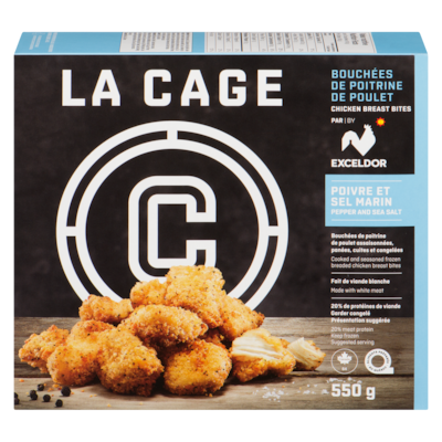 La Cage Chicken Breast Bites Pepper And Sea Salt 550 g, $2.91/100g