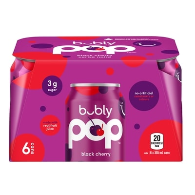 Bubly Sparkling Water Bubly Pop Black Cherry Soda 6x355.0 ml, $0.42/100ml