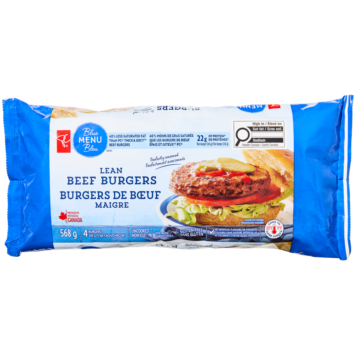 PC Blue Menu Lean Beef Burgers