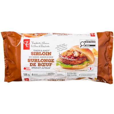 le Choix du Président Burgers de surlonge de bœuf Épais et juteux 568 g, 2,64 $/100g
