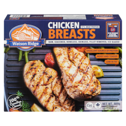 Watson Ridge Chicken Breasts 800 g, $1.25/100g