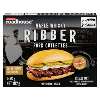 Cardinal Pork Cutlettes, Maple Whisky Ribber, 6 Count 912 g, $1.97/100g