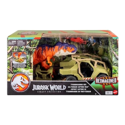 Monde jurassique Coffret Capture de Tyrannosaure en Tout-Terrain Collection Héritage Réinventée (SEULEMENT ICI) 1 ea, 75,00 $/1ch