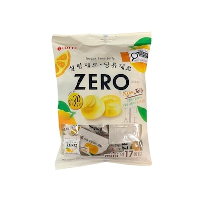 Lotte Bonbons gélifiés aux fruits sans sucre , assortiment varié – Gummies agrume yuzu 238 g, 3,27 $/100g