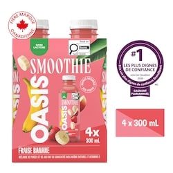 Oasis Smoothie fraise banane 4x300.0 ml, 0,71 $/100ml