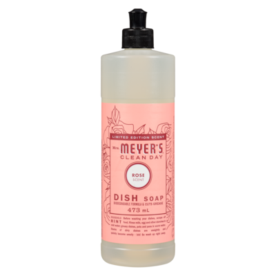 Mrs. Meyer's Clean Day Dish Soap Rose Scent Limited Edition Scent 473 ml, $1.69/100ml