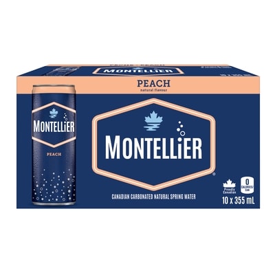 Montellier Peach Natural Spring Water 10x355.0 ml, $0.23/100ml