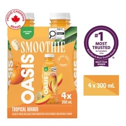 Oasis Smoothie Tropical Mango 4x300.0 ml, $0.71/100ml