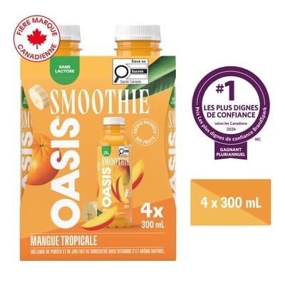 Oasis Smoothie mangue tropicale 4x300.0 ml, 0,71 $/100ml