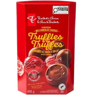 le Choix du Président Truffes belges classiques enrobées de chocolat au lait 600 g, 2,67 $/100g