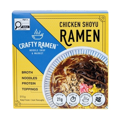 Crafty Ramen Chicken Shoyu Frozen Ramen 515 g, $1.94/100g