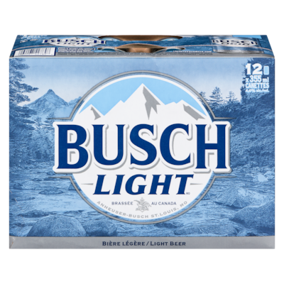 Busch Bière légère (Pièce d’identité requise au moment du ramassage) 12x355.0 ml, 0,52 $/100ml