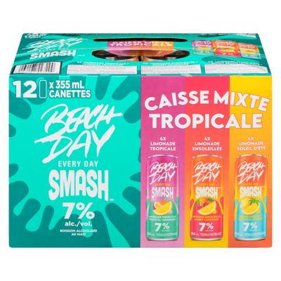 Beach Day Every Day Boisson alcoolisée au malt caisse mixte tropicale (Pièce d’identité requise au moment du ramassage) 12x355.0 ml, 0,63 $/100ml