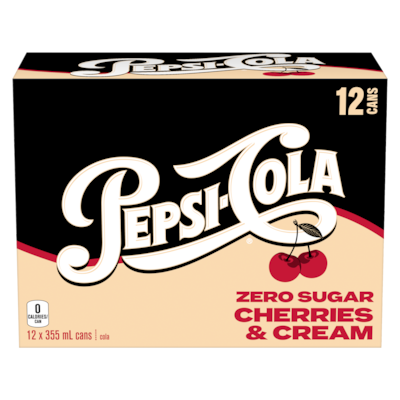 Pepsi Zero Sugar Cherries & Cream 12x355.0 ml, $0.42/100ml