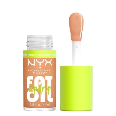 NYX Professional Makeup Fat Oil Lip Drip, Lip Gloss, 12 HR Hydration Coconut Cutie 1 ea, $15.49/1ea