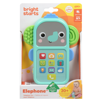 Bright Starts Telephone Toy Elephone 6m+ 1 ea, $12.99/1ea