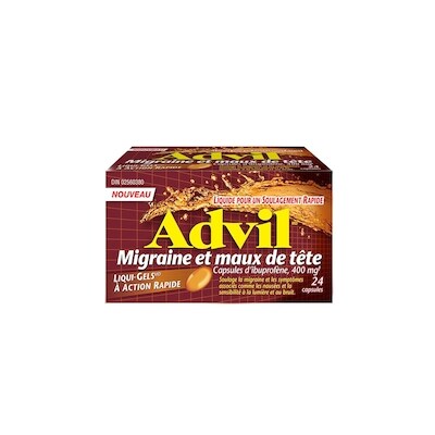 Advil Migraine et maux de tête 400mg 24 ea, 0,73 $/1ch