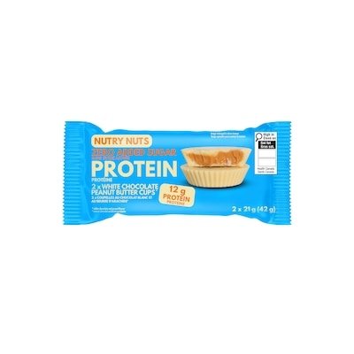 Nutry Nut Cup de beurre de noix protéiné – Chocolat blanc et pistache 42 g, 13,79 $/100g